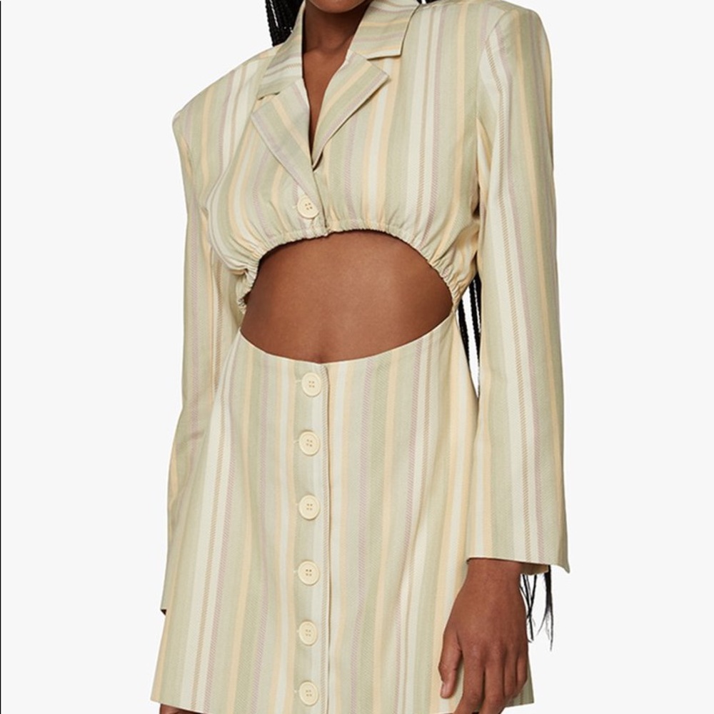 Blazer Chevron Stripe Dress